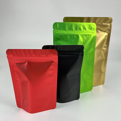 Túi k cấp thực phẩm có thể uốn lại bằng nhựa mờ Đứng lên Bao bì trà lá nhôm