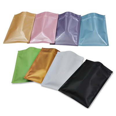Glossy Rainbow Marbling Pattern Mylar Zip Bag Reclose Flat for Jewelry Mỹ phẩm