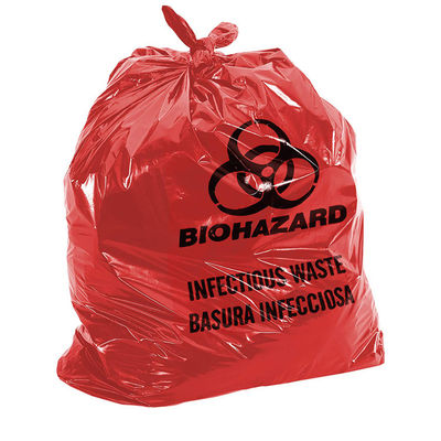 Túi đựng chất thải y tế màu đỏ LLDPE, Túi đựng chất thải y tế 30 * 36 &quot;