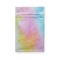 Glossy Rainbow Marbling Pattern Aluminum Foil Mylar Zip Bag Reclose Flat Zip Lock Pouches Jewelry Cosmetic Package Bags