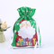 Wholesale Christmas Santa Kids Plastic Drawstring Cookie Candy Toys Goodies Bag Packaging
