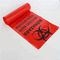 24 X 31in Nhựa màu đỏ Túi rác Biohazard Cuộn sử dụng tại nhà dưỡng lão