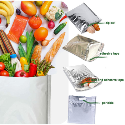 Vàng cách điện bao bì vận chuyển kim loại cách điện túi nhựa tự niêm phong khóa cách điện túi nhiệt